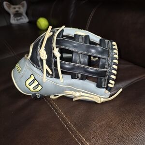 Wilson Two-Tone Baseball Glove in Gray and Black